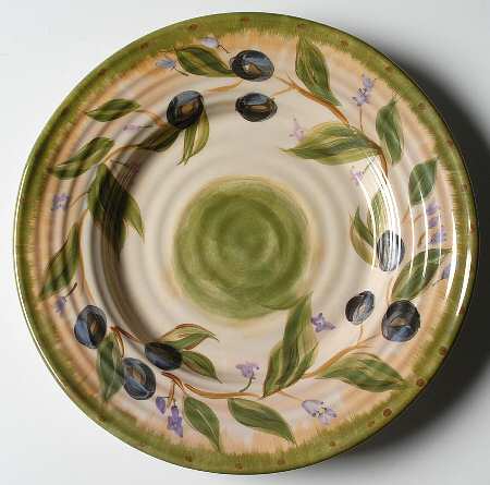 Olive Wreath Melamine Salad Plate