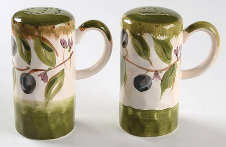 Olive Wreath Handled Salt & Pepper Set
