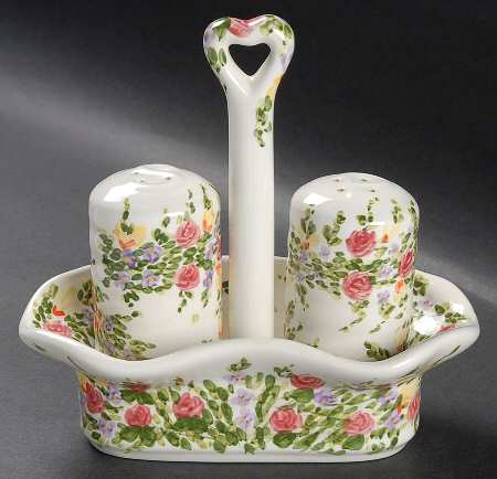 Spring Garden (3 Pc) Salt & Pepper Tray Set