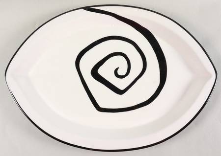 Urban Graffiti Spiral 19" Oval Serving Platter