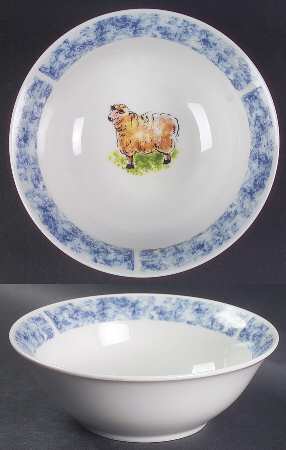 Country Barn Sheep Coupe Cereal Bowl
