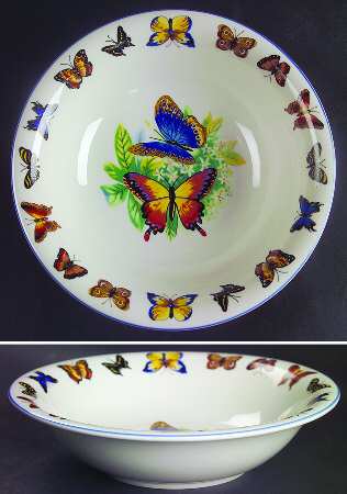 Butterflies Coupe Soup Bowl