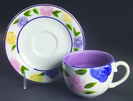 Flora Flat Cup & Saucer Set