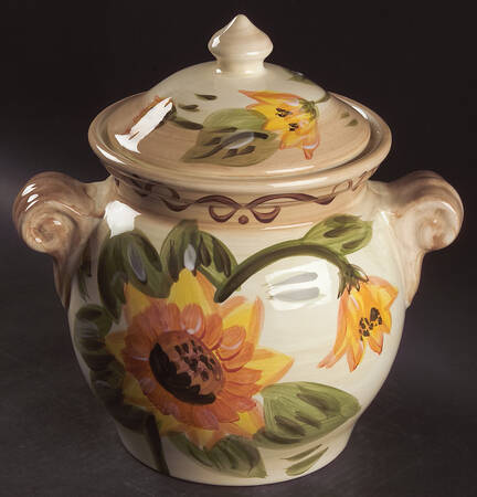 Sunny (Hand Painted) Biscuit Barrel & Lid