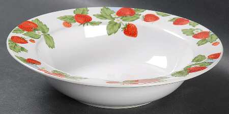 Strawberry Social Rim Soup Bowl