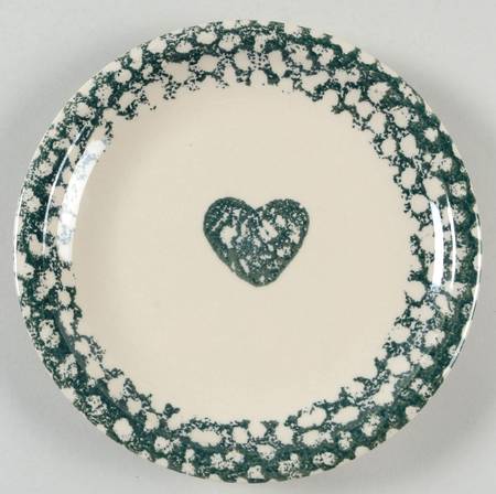 Hearts Green Salad Plate