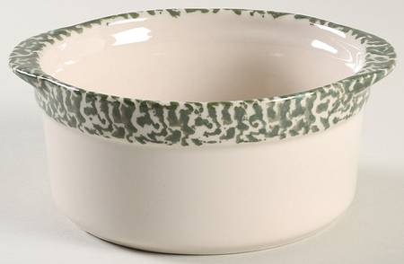 Hearts Green Individual Casserole No Lid