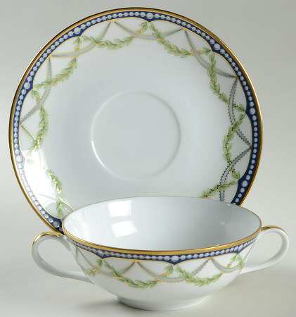 Federal Flat Cream Soup Bowl & Saucer Set
