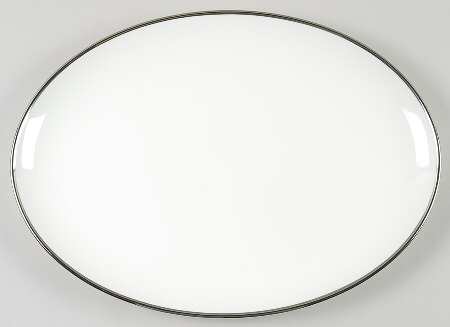 Palladium Band (Platinum Trim) 14" Oval Serving Platter