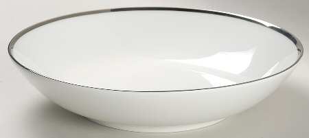 Palladium Band (Platinum Trim) 8" Individual Pasta Bowl