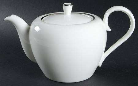 Palladium Band (Platinum Trim) Teapot & Lid