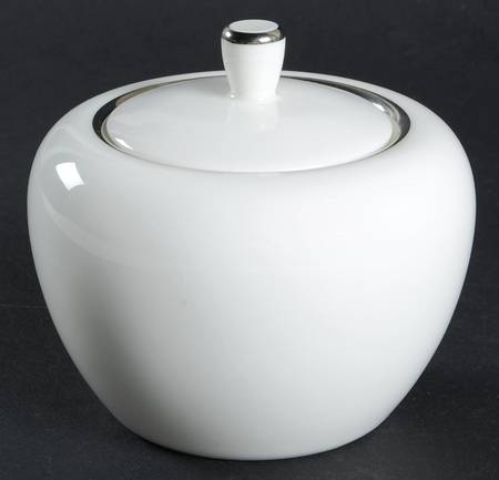 Palladium Band (Platinum Trim) Sugar Bowl & Lid