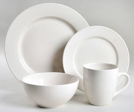 Basics White 4 Piece Place Setting