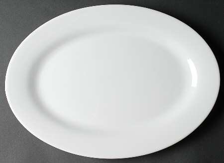 Whiteware 16" Oval Serving Platter