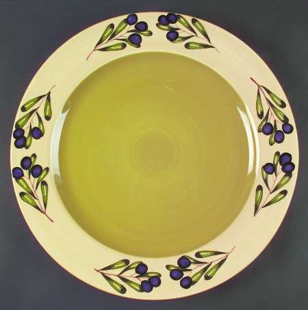 Olive Sprig 16" Chop Plate (Round Platter)