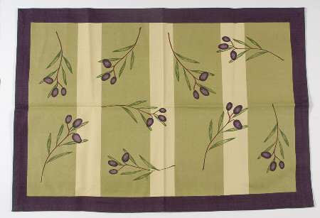 Olive Sprig Cloth Dish Towel