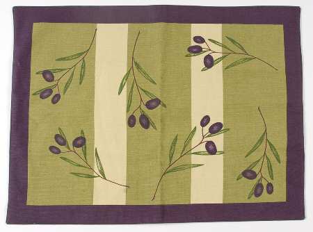 Olive Sprig Cloth Placemat