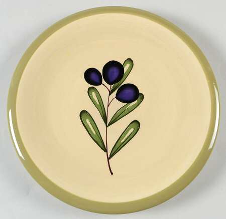 Olive Sprig Salad Plate