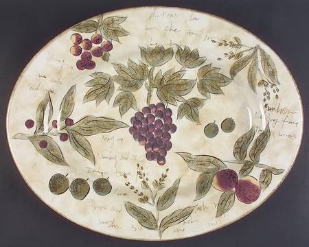 Sorrento 18" Oval Serving Platter by Tabletops Unlimited