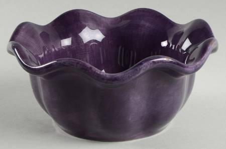 Corsica Plum (Dark Purple) Fluted Bowl by Tabletops Unlimited