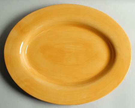 Corsica Butter (Dark Yellow) 17" Oval Serving Platter