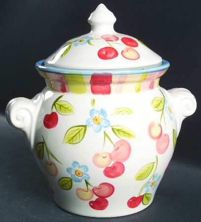 Cherry Blossom Cookie Jar & Lid