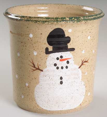 Traditional Snowman (Made in Mold) Utensil Holder
