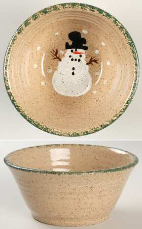 Traditional Snowman (Made in Mold) 6" All Purpose Bowl