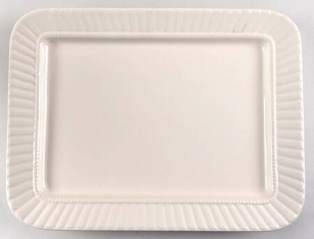 Maison Cream 15" Rectangular Serving Platter
