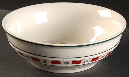 Christmas 9" Round Vegetable Bowl