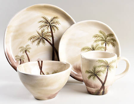 Bahamas Palm 4 Piece Place Setting