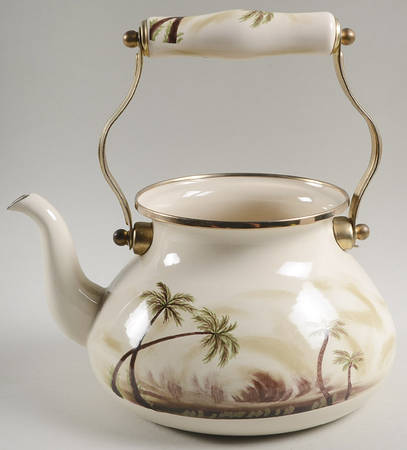 Bahamas Palm Metal Kettle No Lid