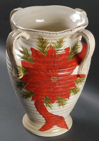 Christmas Carol 12" Handled Vase