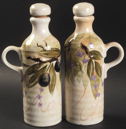 Olive Grove Vinegar and Oil Set with Stoppers