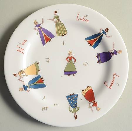 Twelve Days of Christmas Salad Plate