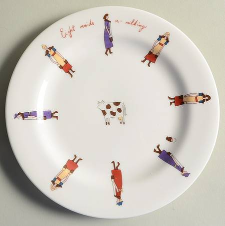 Twelve Days of Christmas Salad Plate