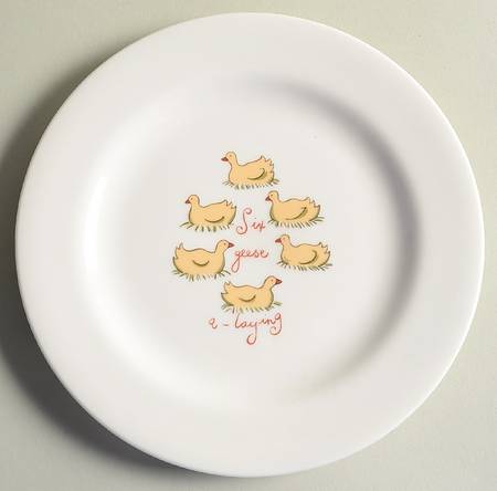Twelve Days of Christmas Salad Plate