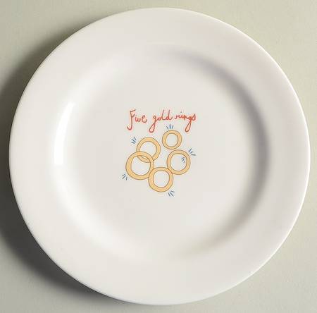 Twelve Days of Christmas Salad Plate