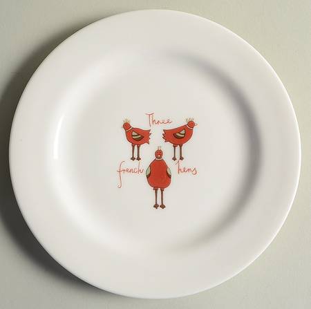 Twelve Days of Christmas Salad Plate
