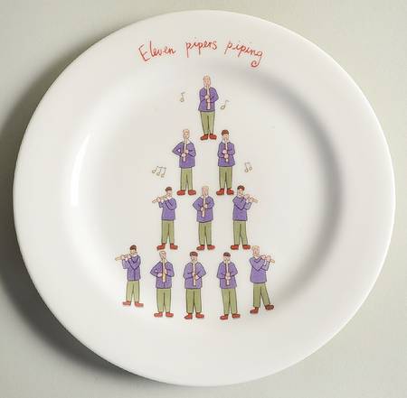 Twelve Days of Christmas Salad Plate