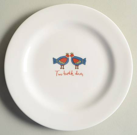 Twelve Days of Christmas Salad Plate