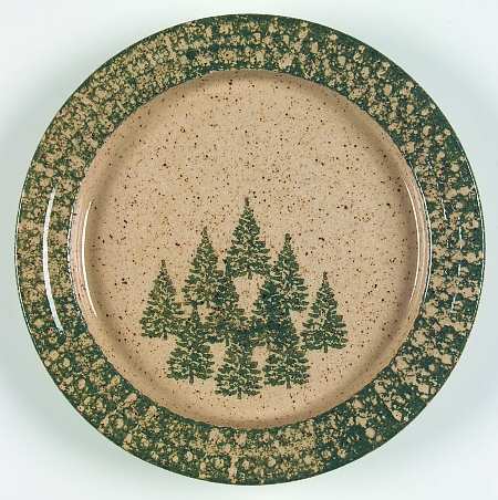 Winter Pines Brown (Hand Thrown) Salad Plate