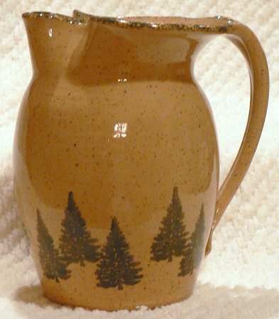 Winter Pines Brown (Hand Thrown) Large Pitcher