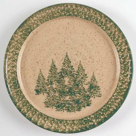 Winter Pines Brown (Hand Thrown) Salad Plate