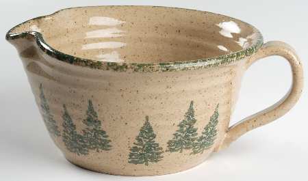 Winter Pines Brown (Hand Thrown) Batter Bowl