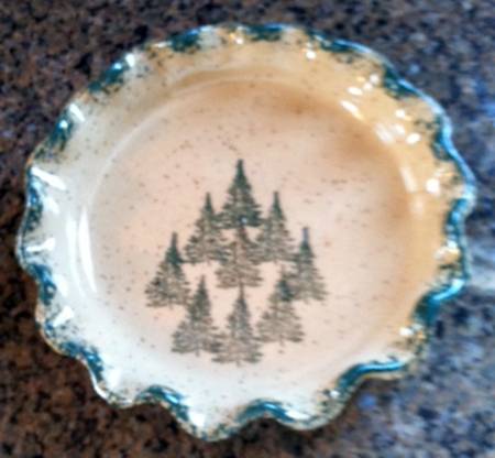 Winter Pines Brown (Hand Thrown) Open Candy Dish