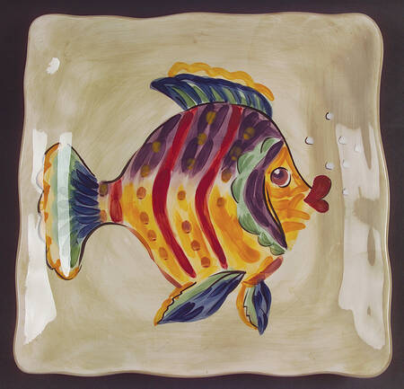 Under the Sea Square Dinner Plate