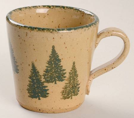 Winter Pines Brown (Made in Mold) Miniature Mug