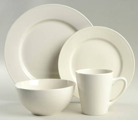 Branco White 4 Piece Place Setting