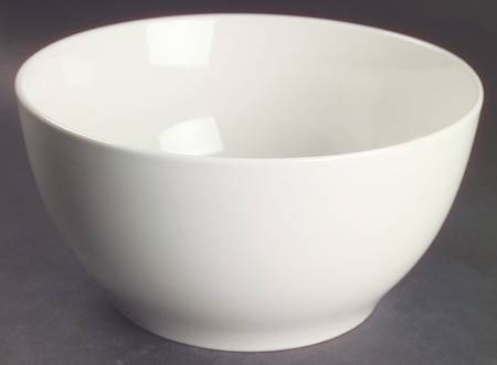 Branco White 9" Salad Serving Bowl